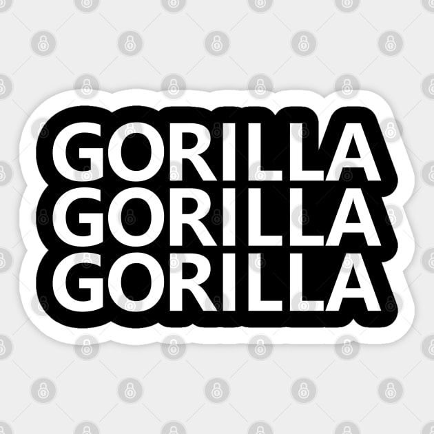 "Gorilla Gorilla Gorilla" Scientific Name, Western Lowland Gorilla Sticker by Decamega